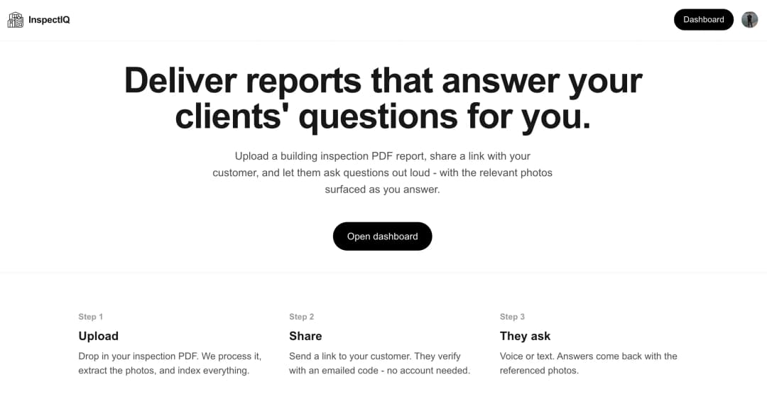InspectIQ - Turn your inspection report into clear answers