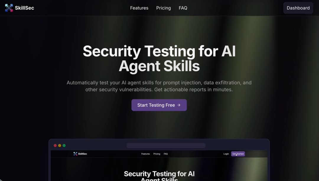 SkillSec - Security testing for AI agent skills