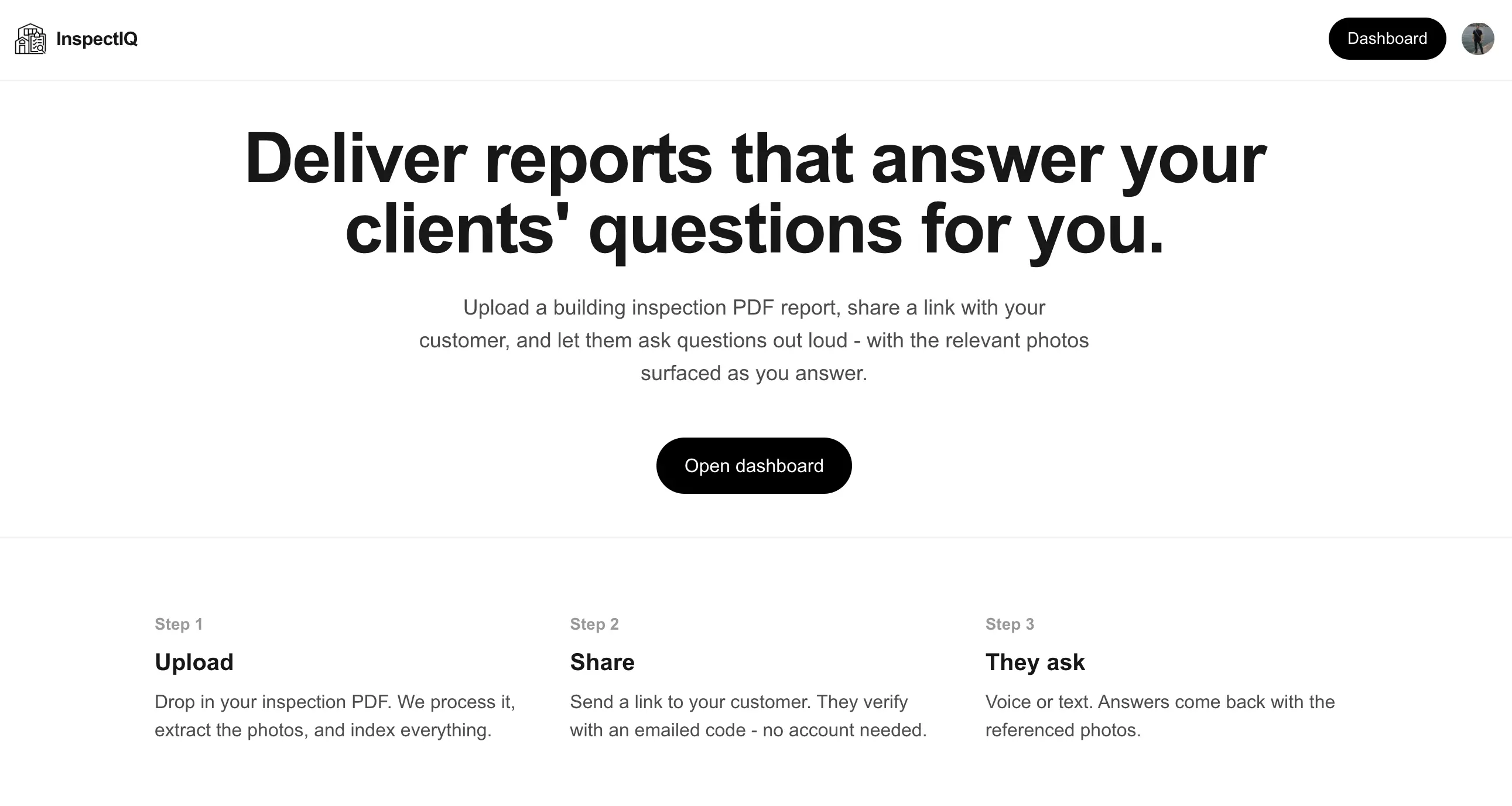 InspectIQ - Turn your inspection report into clear answers