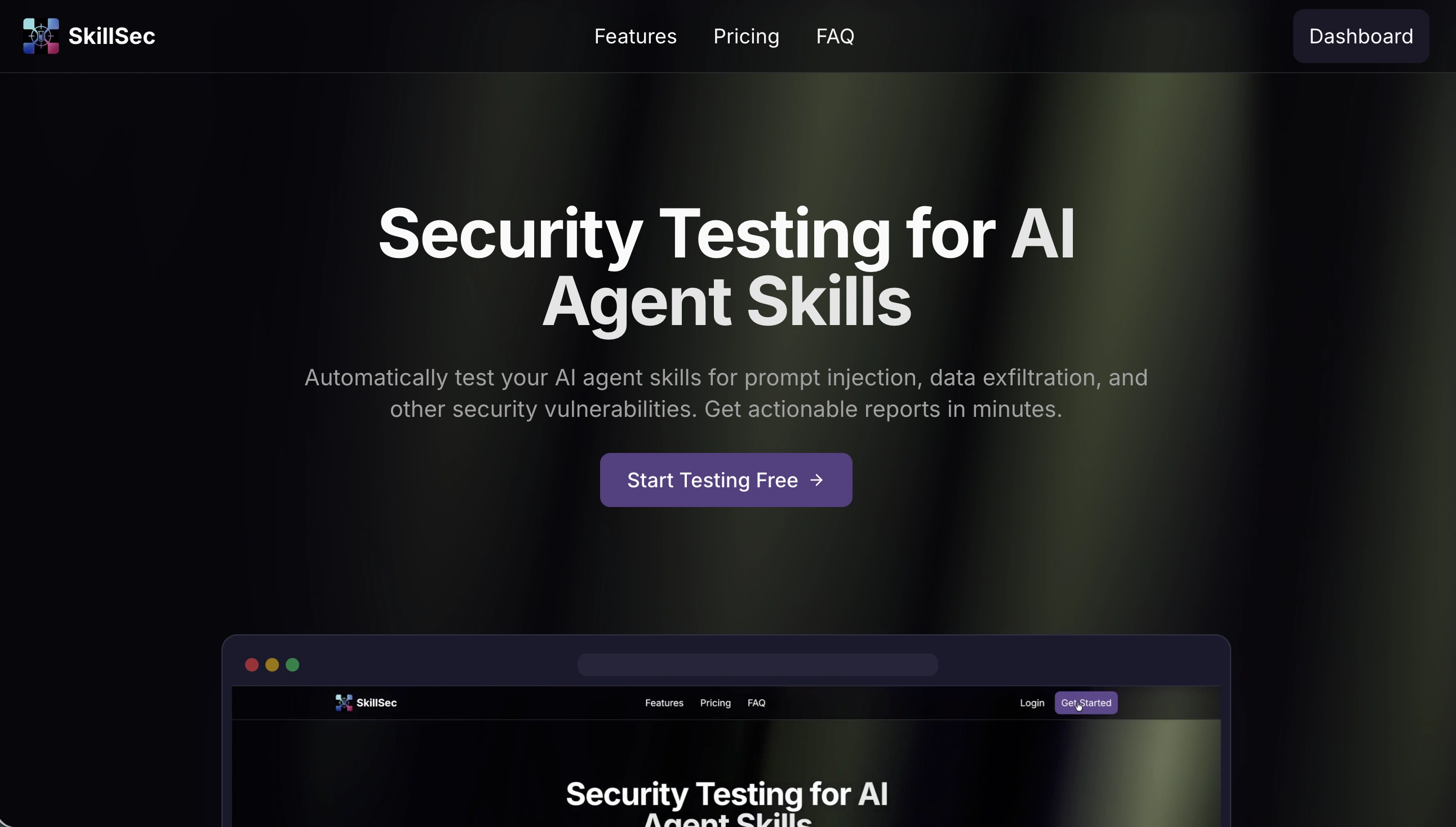 SkillSec - Security testing for AI agent skills